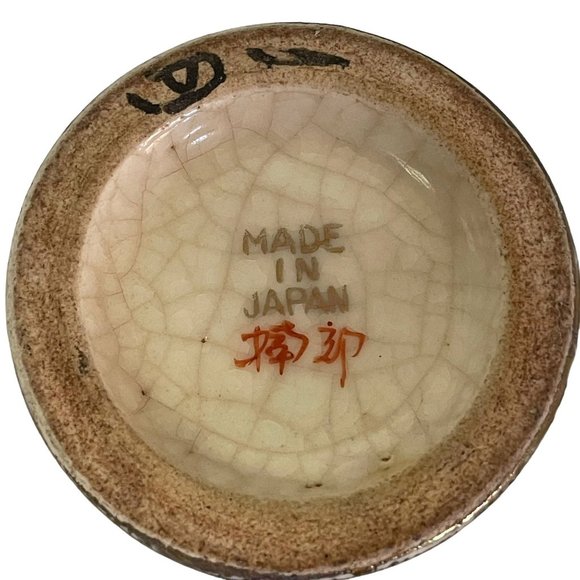 Vintage Kyo Satsuma Export Vase Kusube Mark Early 20th Century Kyoto Porcelain - Picture 8 of 11